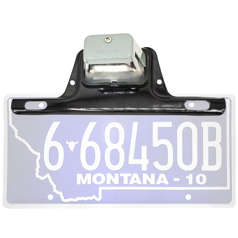 Lumitronics Heavy-Duty Trailer License Plate Bracket, Rustproof Steel Mount with Drainage Holes, Universal Fit for Trucks, RVs, Boats, and Utility Trailers (Gray) - Image 1